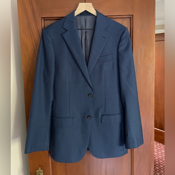 Suitsupply Napoli Mid-Blue Suit in VBC Wool (40L, 32” Waist / 32” Inseam) - Picture 2 of 12
